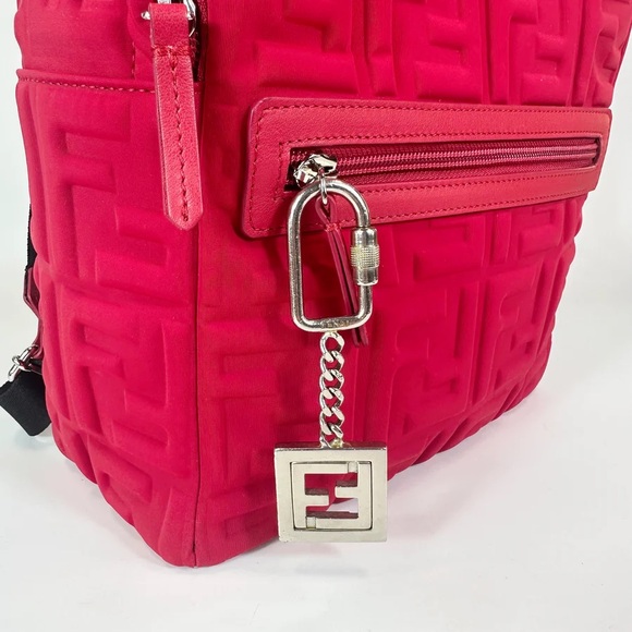 Fendi Vitello Seta Embossed FF Logo Backpack - Picture 10 of 10